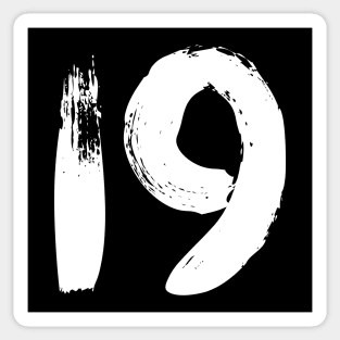 Number 19 Sticker